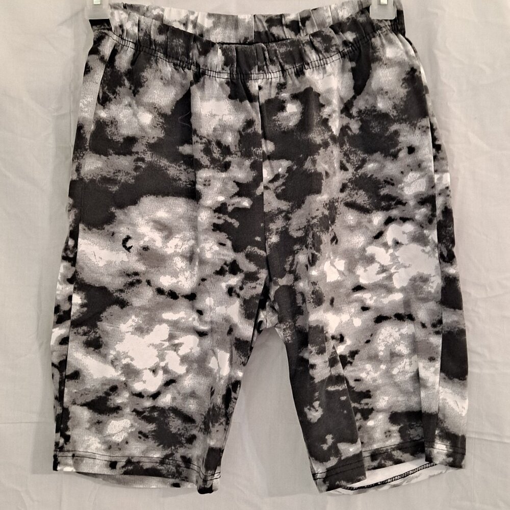 ROAMAN'S Women's Essential Plus Size Stretch Knit BIKE SHORTS M 14/16 Tie Dye